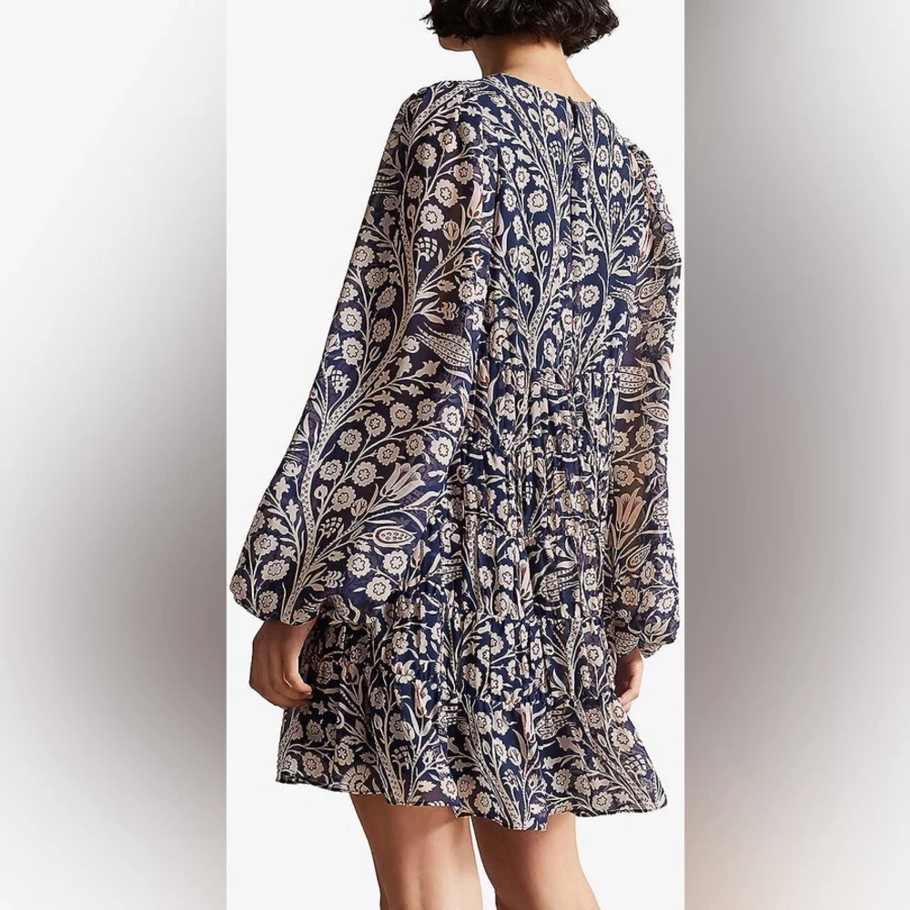 TED Baker Tarissa floral-print tiered crepe mini dress - Picture 14 of 14
